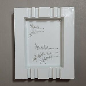 Vintage Large Fukagawa Hand Painted Ashtray HTF Bamboo Trees